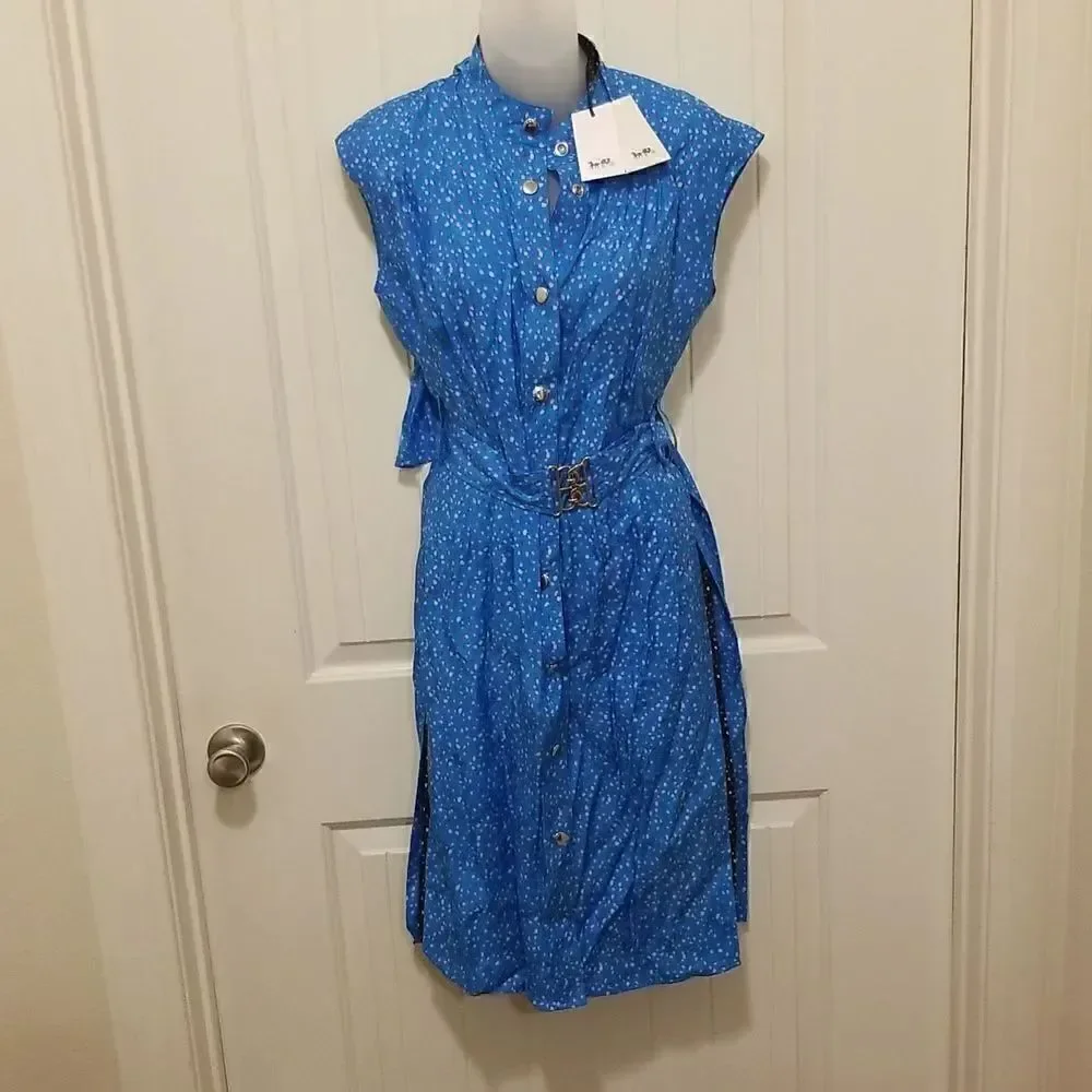 NWT COACH Dotted Sleeveless 100% silk dress Size 00